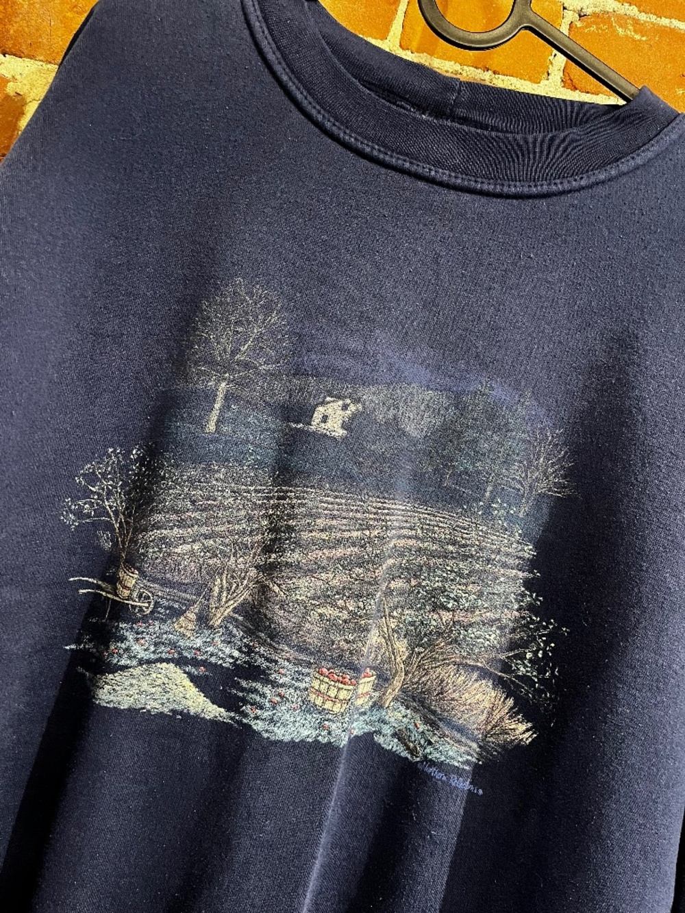 Vintage Northern Reflections Apple Orchard Graphic Crewneck Sweatshirt